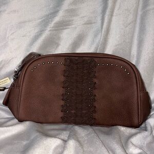 Trinity Ranch Travel Pouch Cosmetic Bag Basketweave and Studded Collection